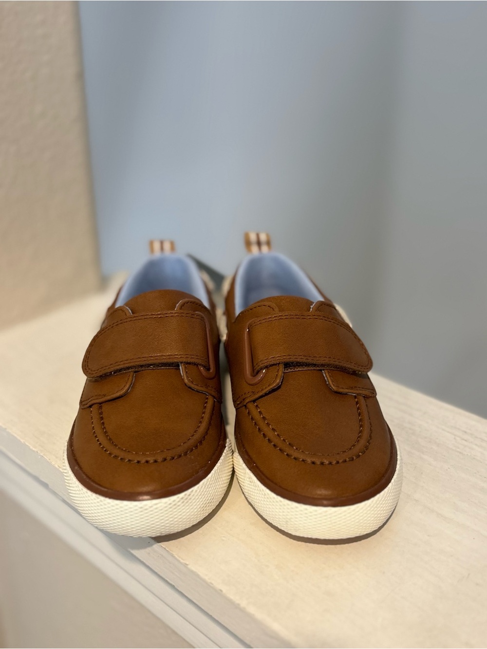 NEW Cat & Jack Brown Levi Shoes Toddler Boys Boat Shoes Size 10 - Picture 3 of 6